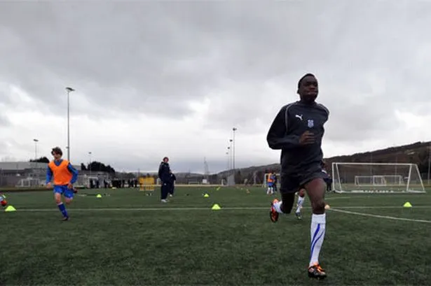 players-use-new-3g-all-weather-pitch-at-academy-855128587