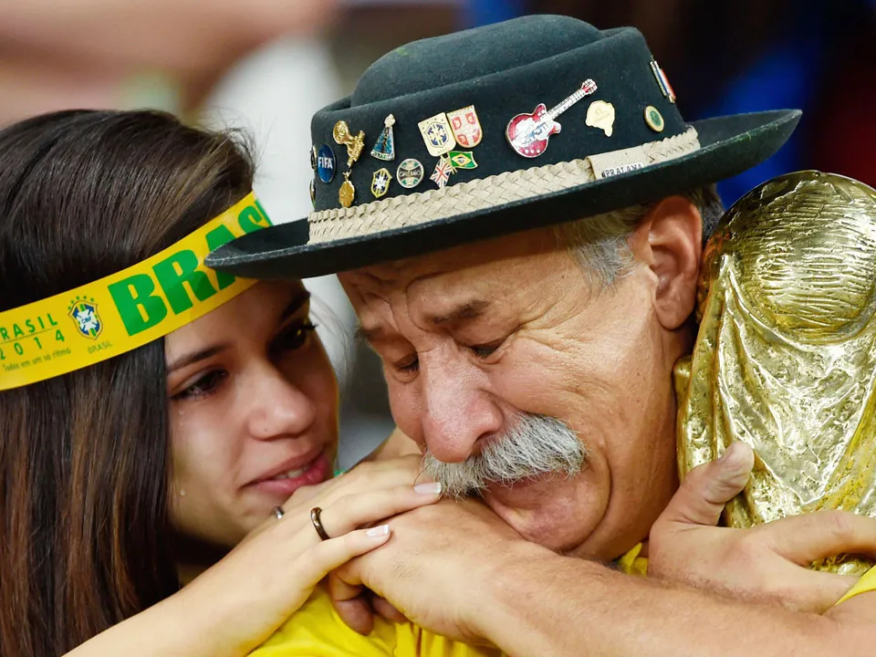 Brazil fans cry after 7-1 defeat to Germany